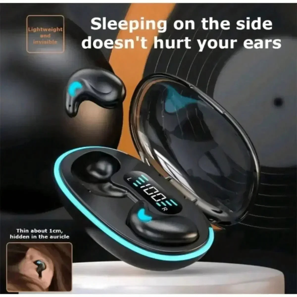 Wireless Headphones Wireless Earbuds Bluetooth HeadphonesMinimalist Bluetooth Earphones Reduce Visual Clutter for Professionals