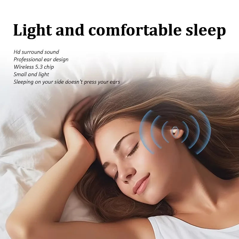 SK19 Wireless Bluetooth Headset Mini Ultra Small Sleep New Invisible Earbuds Sound Quality Headphones Noise Reduction Earphones