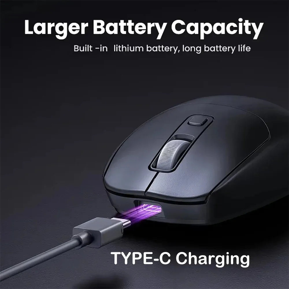 2.4G/Bluetooth Dual Mode Wireless Mice 1600 DPI Rechargeable Ergonomic Silent Mouse For Desktop/Laptop/iPad Computer accessories