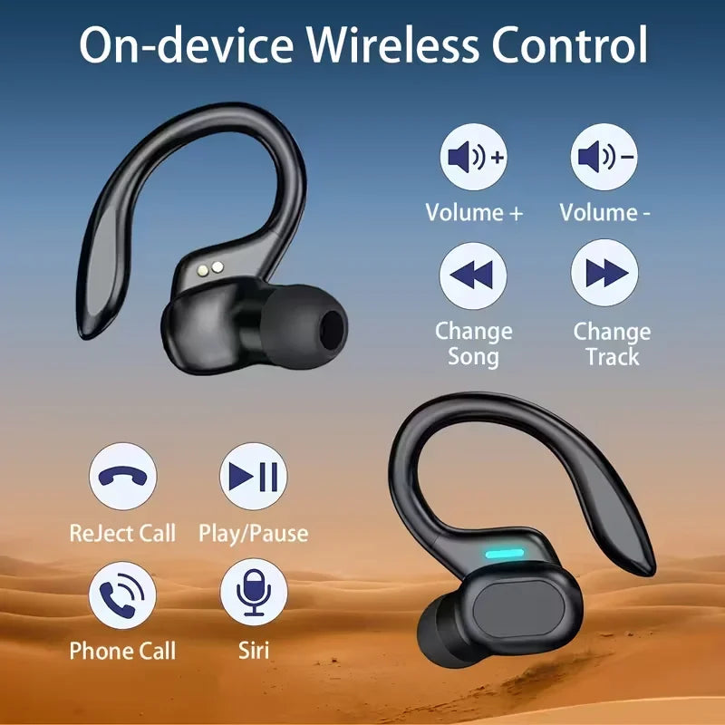SP16 Bluetooth 5.4 Stereo Headphones, Over-Ear Sports Earphones, ENC Noise Reduction, Waterproof Sports Earbuds