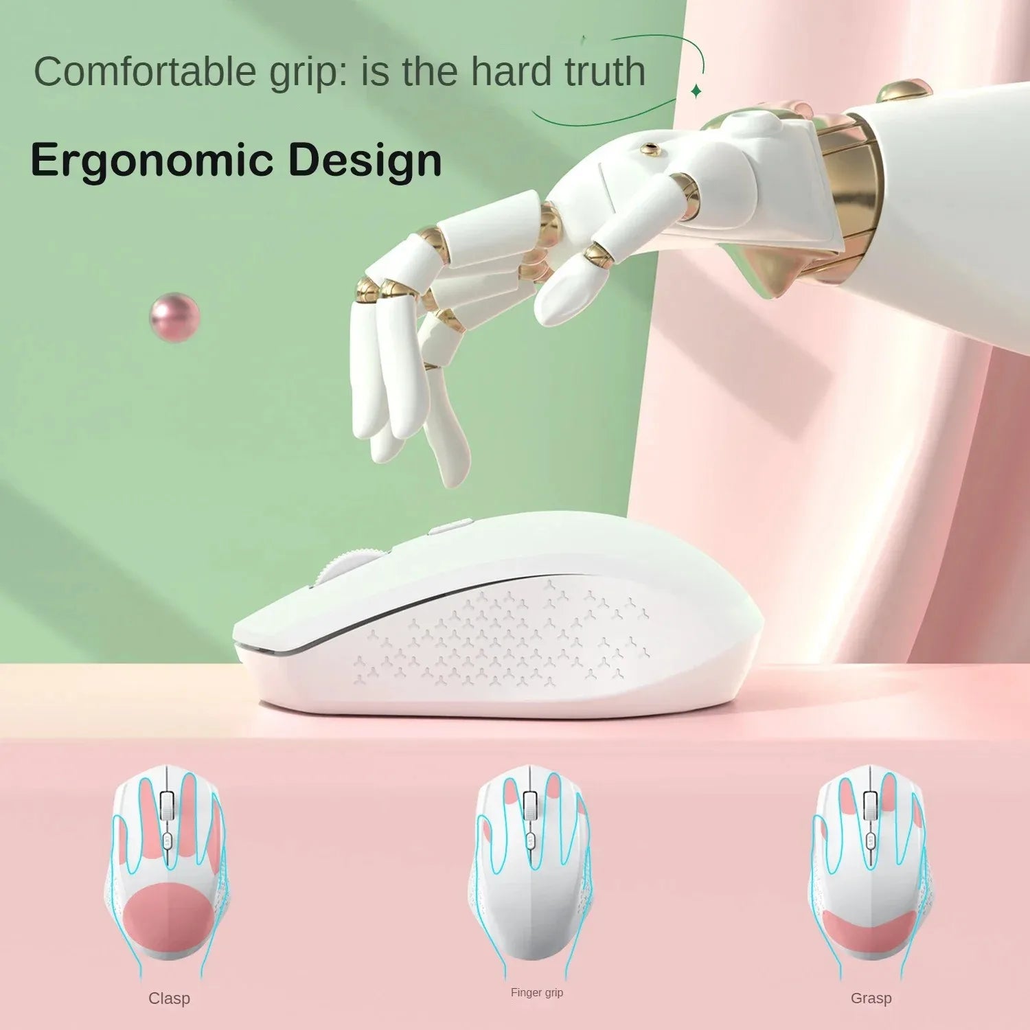 2.4G/Bluetooth Dual Mode Wireless Mice 1600 DPI Rechargeable Ergonomic Silent Mouse For Desktop/Laptop/iPad Computer accessories