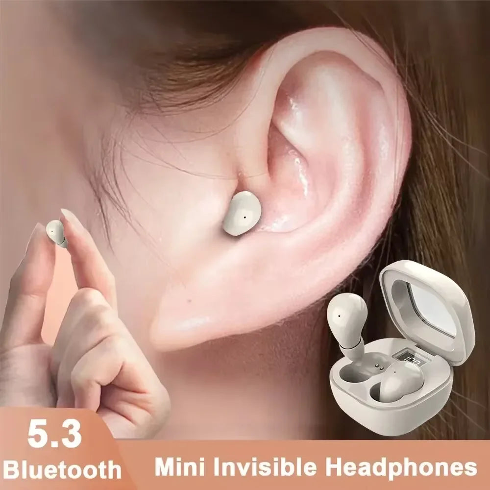 SK19 Wireless Bluetooth Headset Mini Ultra Small Sleep New Invisible Earbuds Sound Quality Headphones Noise Reduction Earphones