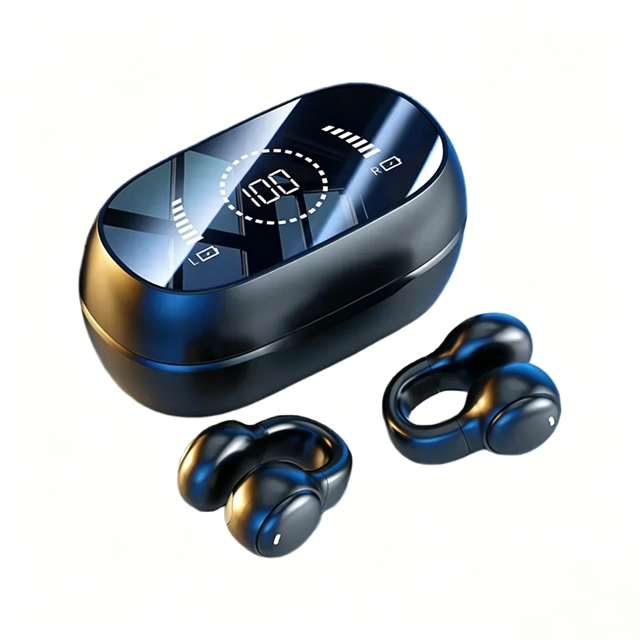 Bone Conduction Bluetooth Wireless Earbuds TWS Stereo Sports Headphones with Noise Cancelling Microphone for Daily Use