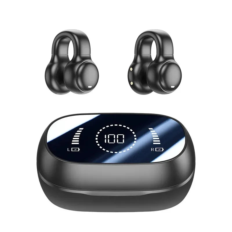 Bone Conduction Bluetooth Wireless Earbuds TWS Stereo Sports Headphones with Noise Cancelling Microphone for Daily Use