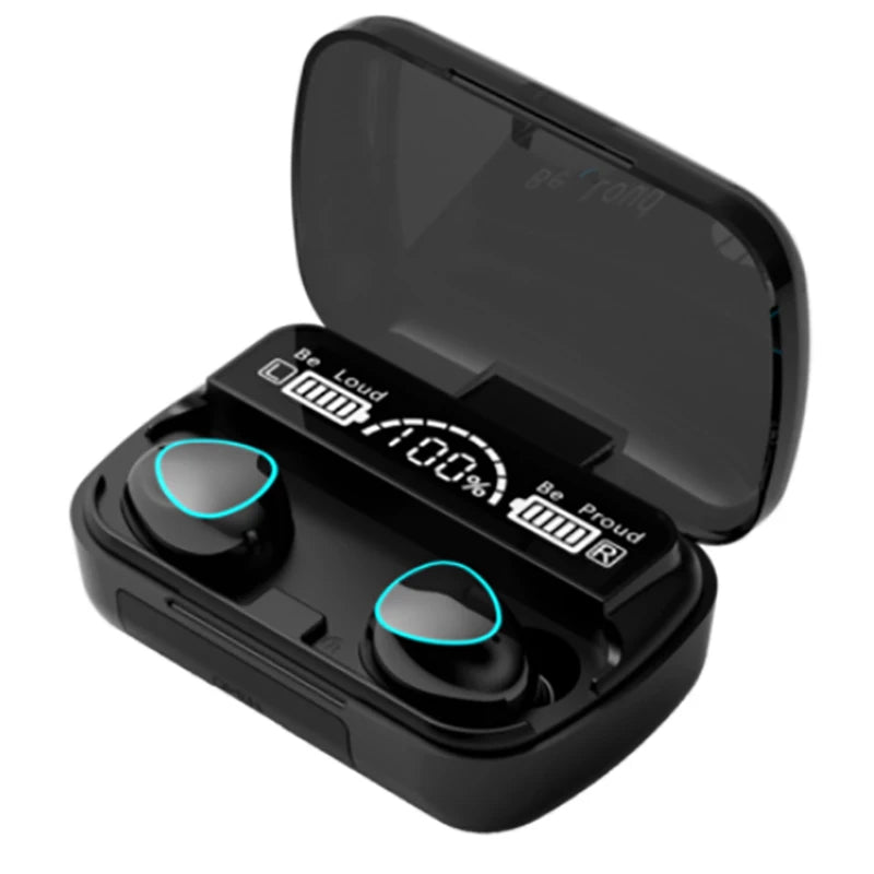 M10 TWS Earphones Bluetooth Headphones Wireless Headsets In-ear Earbuds Stereo 9D Hifi Sound With Mic 3500mAh Sport Buds