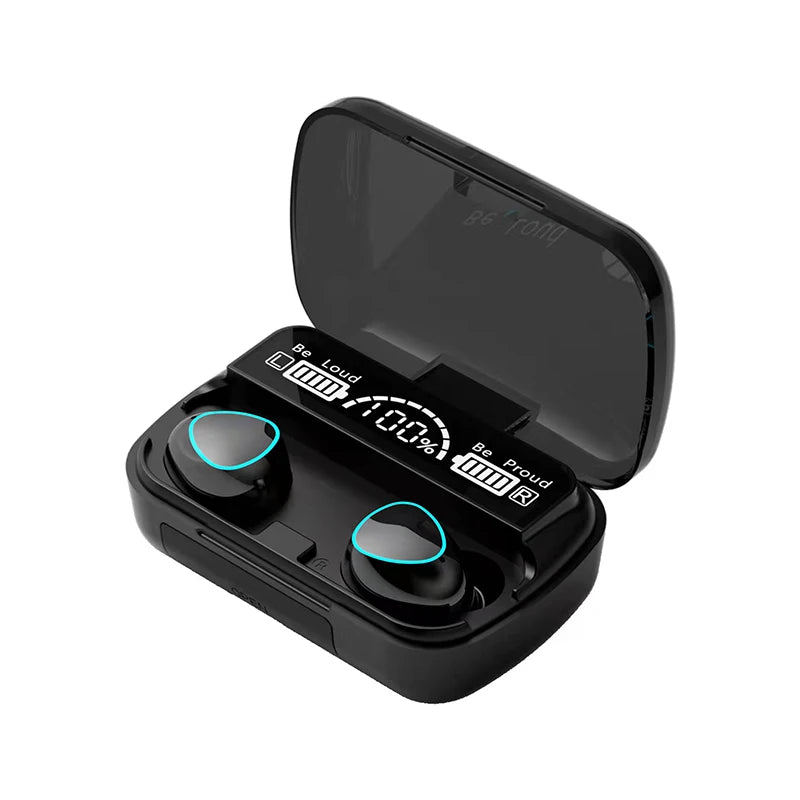 M10 TWS Earphones Bluetooth Headphones Wireless Headsets In-ear Earbuds Stereo 9D Hifi Sound With Mic 3500mAh Sport Buds
